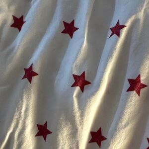 Pottery Barn Kids White Bedding with Red Stars